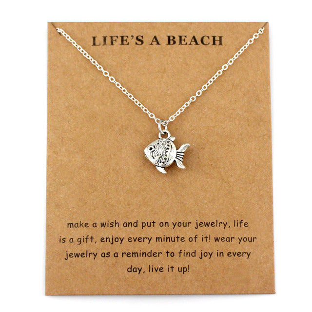 Starfish Shell Turtle Fish Shark Necklaces