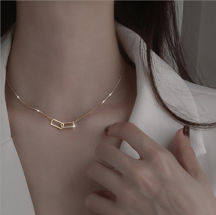 Simple Temperament Double Necklaces Female Clavicle Chain