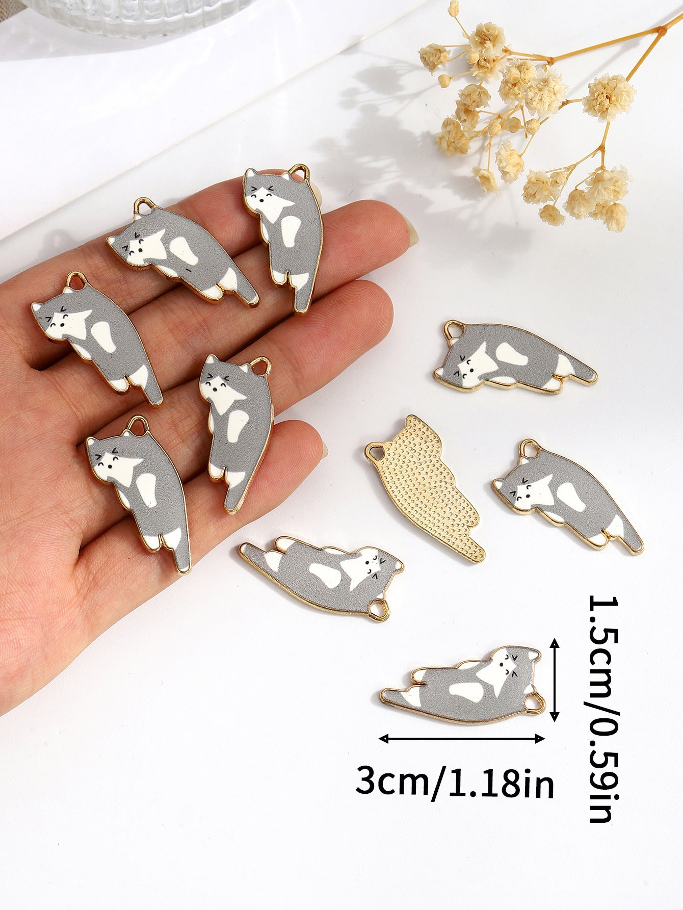 DIY Ornament Accessories Animal Kitty Student Earrings