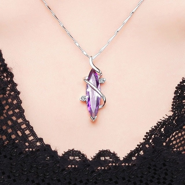 Purple Amethyst Woman Necklaces