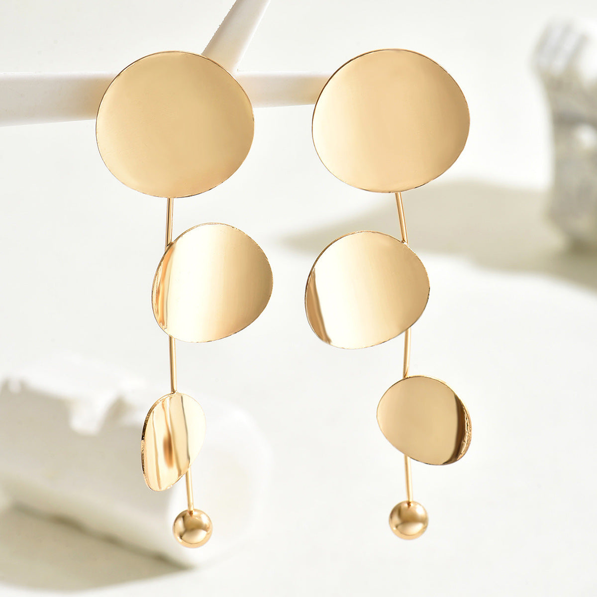 Women's Geometric Earrings Round Niche