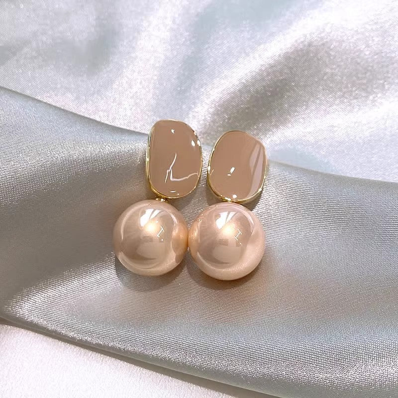 Pearl Earrings Simple Elegance Retro Ear Silver Needle