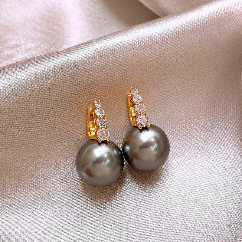 Pearl Earrings Simple Elegance Retro Ear Silver Needle