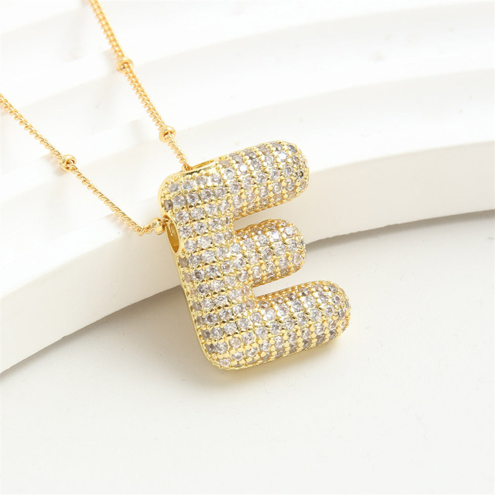 Letter Pendant European And American Bubble Graceful And Fashionable 26 English Letter Necklace