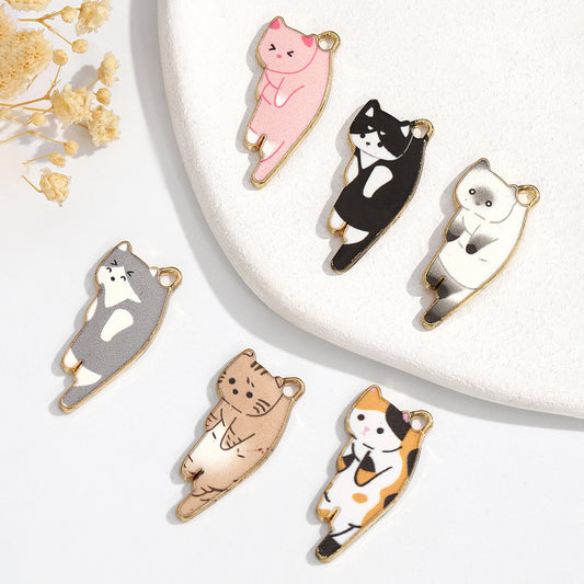 DIY Ornament Accessories Animal Kitty Student Earrings