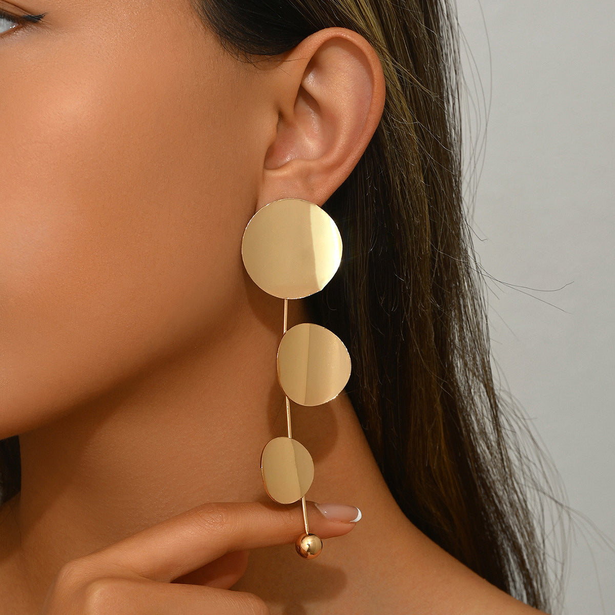 Women's Geometric Earrings Round Niche